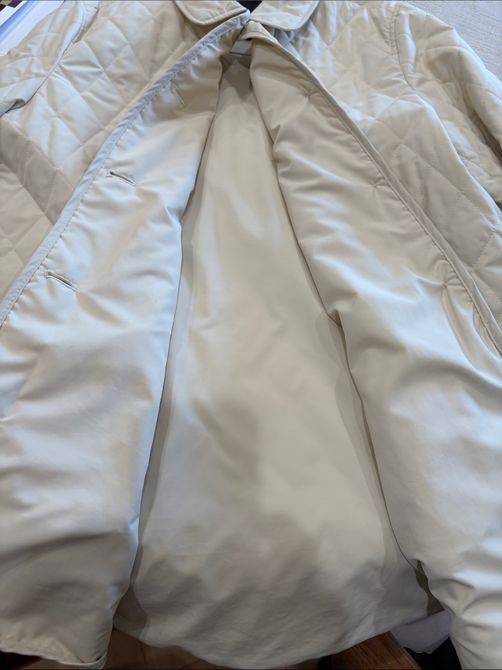 GAP Cream Quilted Lightweight Puffer Jacket XL - Picture 6 of 7